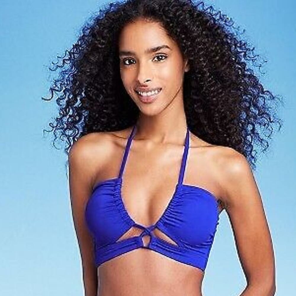Women’s Blue Halter Swim Top